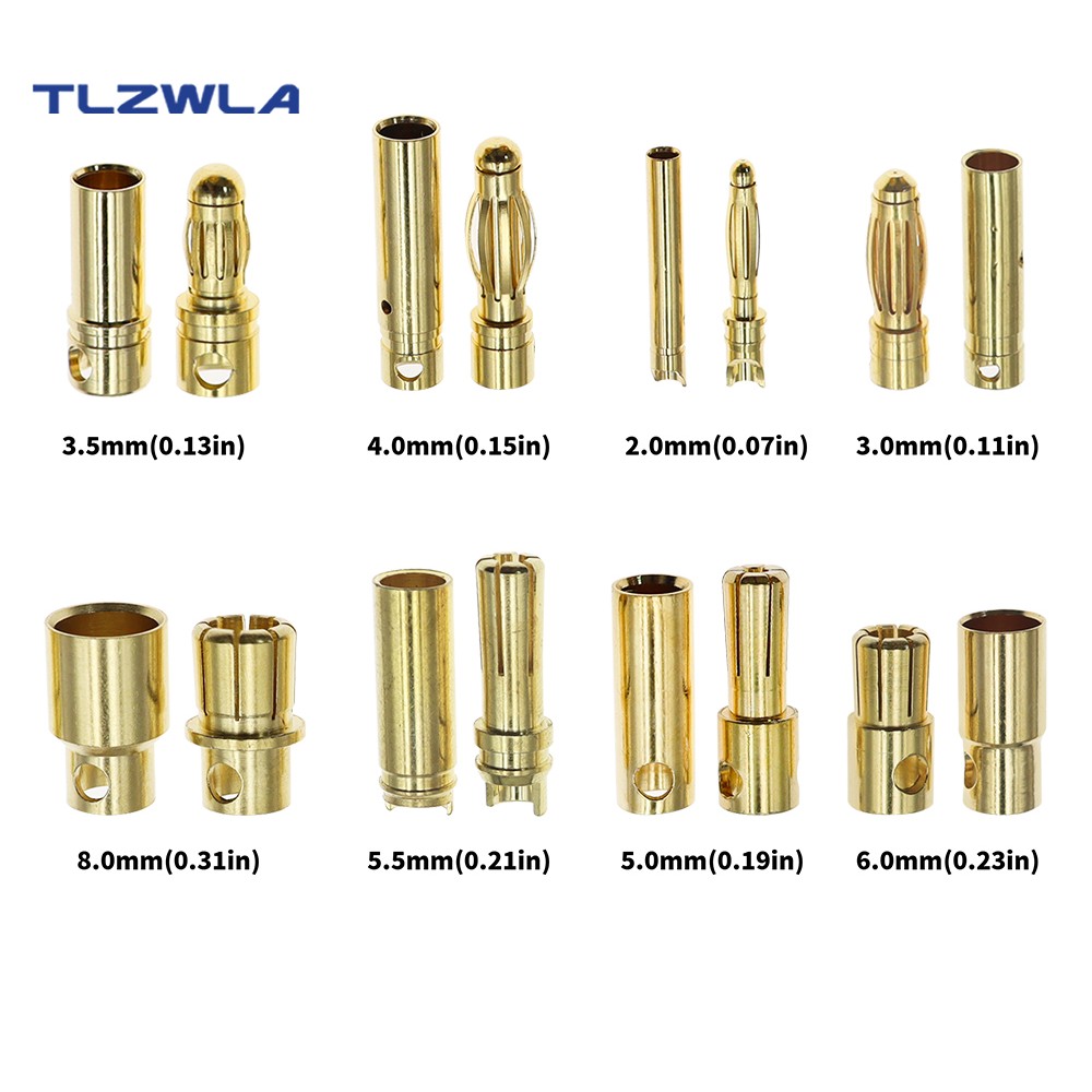 Gold Bullet Connectors — Motor Phase Set