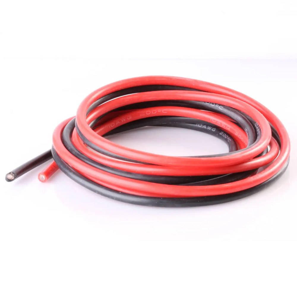 Silicone Wire — 14 AWG Red + Black (2 m)