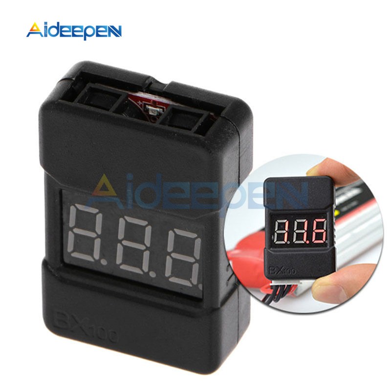 LiPo Voltage Checker + Low-Voltage Alarm (1–8S) — image 1